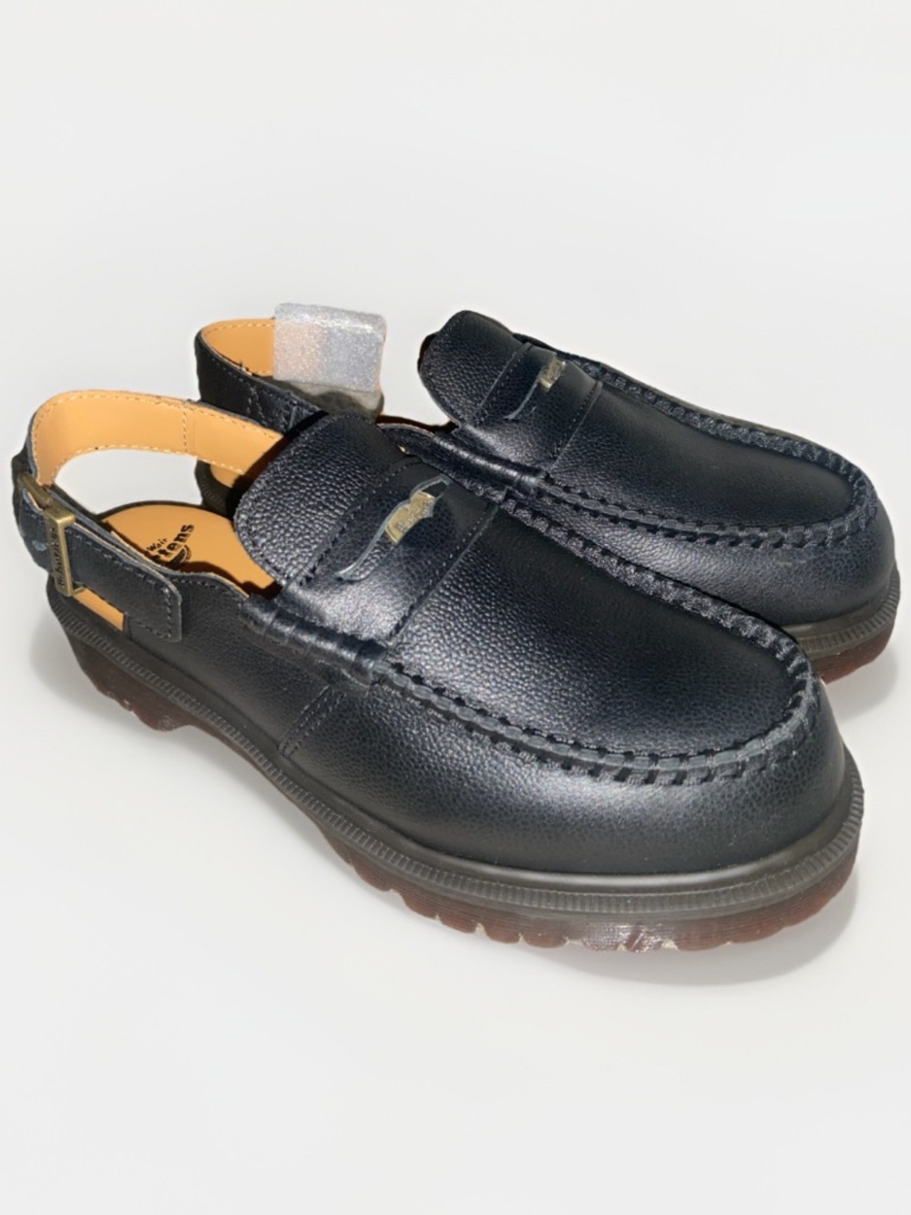 Dr. Martens Penton slingback black leather clogs